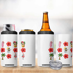 Christmas In July 4 in 1 Can Cooler Tumbler Tropical Summer Beach Party Graphic TS12 Print Your Wear