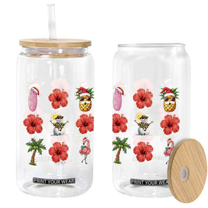 Christmas In July Glass Can Tropical Summer Beach Party Graphic TS12 Print Your Wear