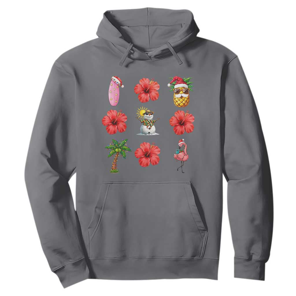 Christmas In July Hoodie Tropical Summer Beach Party Graphic TS12 Charcoal Print Your Wear