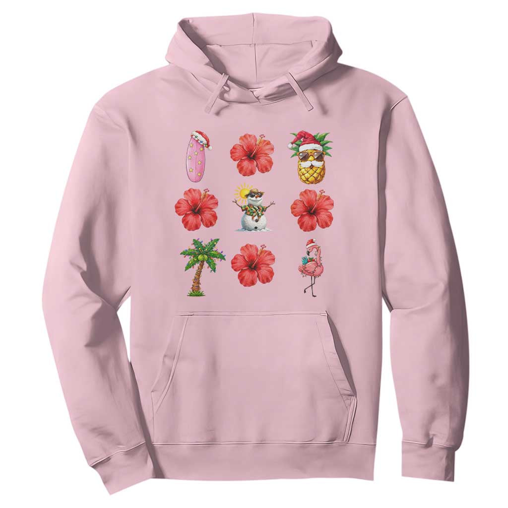 Christmas In July Hoodie Tropical Summer Beach Party Graphic TS12 Light Pink Print Your Wear