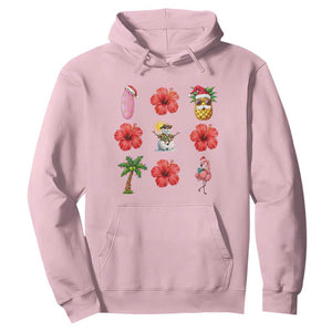 Christmas In July Hoodie Tropical Summer Beach Party Graphic TS12 Light Pink Print Your Wear