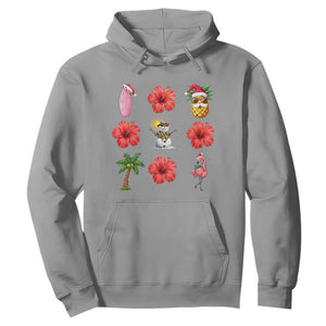 Christmas In July Hoodie Tropical Summer Beach Party Graphic TS12 Sport Gray Print Your Wear