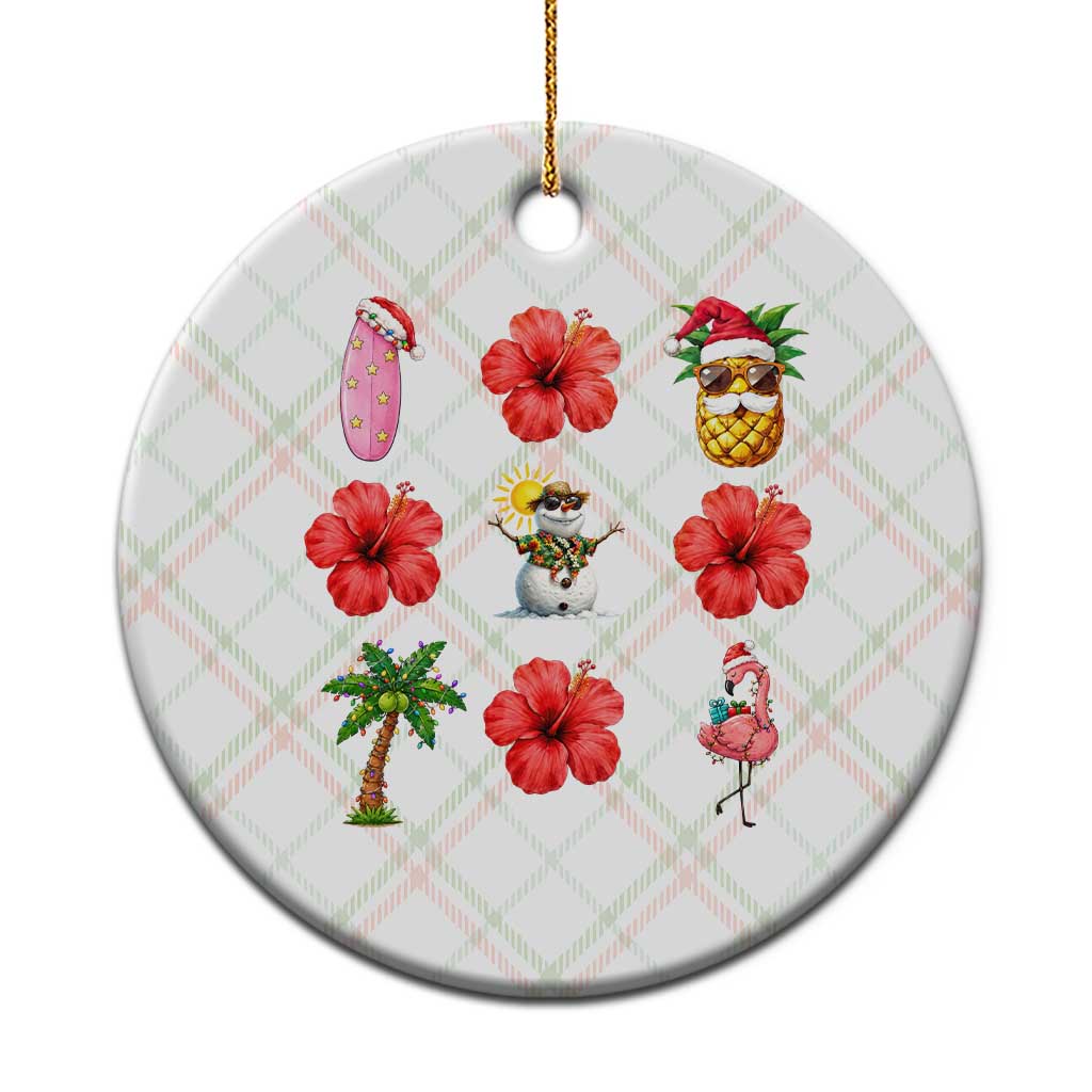 Christmas In July Ceramic Ornament Tropical Summer Beach Party Graphic TS12 1pc Christmas Plaid Print Your Wear