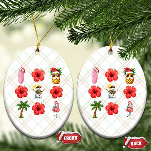 Christmas In July Ceramic Ornament Tropical Summer Beach Party Graphic TS12 Print Your Wear