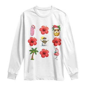 Christmas In July Long Sleeve Shirt Tropical Summer Beach Party Graphic TS12 White Print Your Wear