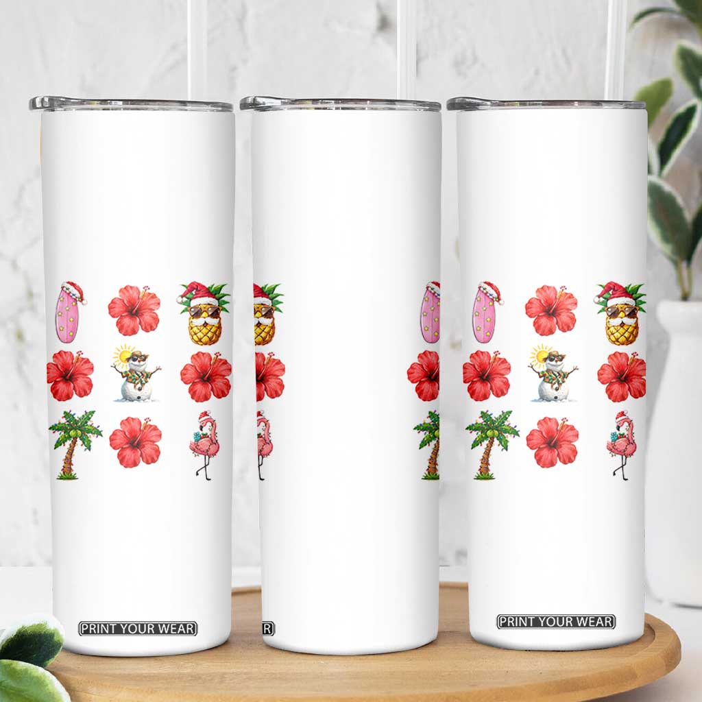 Christmas In July Skinny Tumbler Tropical Summer Beach Party Graphic TS12 Print Your Wear