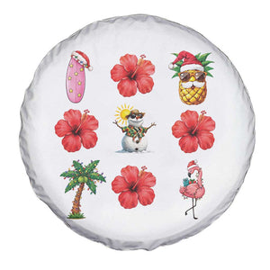 Christmas In July Spare Tire Cover Tropical Summer Beach Party Graphic TS12 Print Your Wear