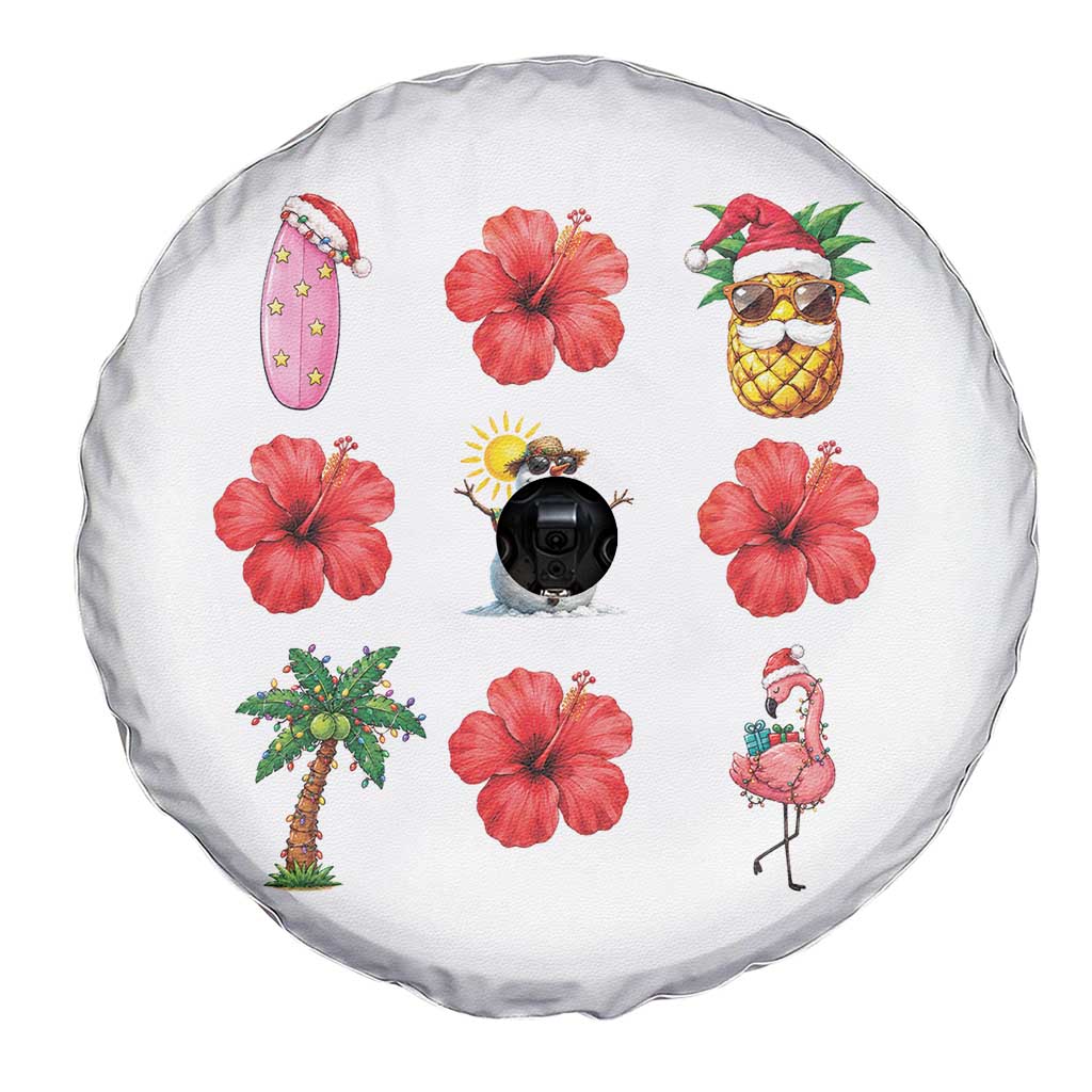 Christmas In July Spare Tire Cover Tropical Summer Beach Party Graphic TS12 Print Your Wear
