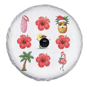 Christmas In July Spare Tire Cover Tropical Summer Beach Party Graphic TS12 Print Your Wear