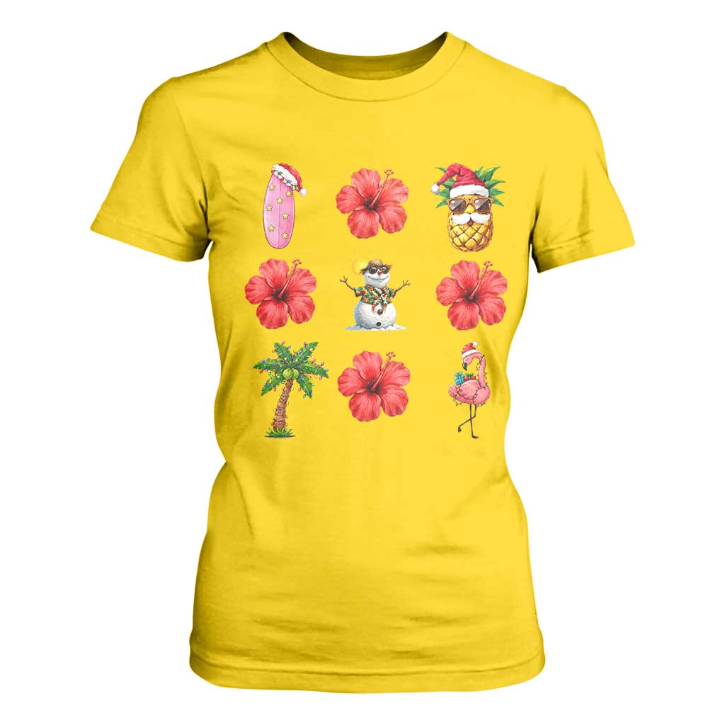 Christmas In July T Shirt For Women Tropical Summer Beach Party Graphic TS12 Daisy Print Your Wear