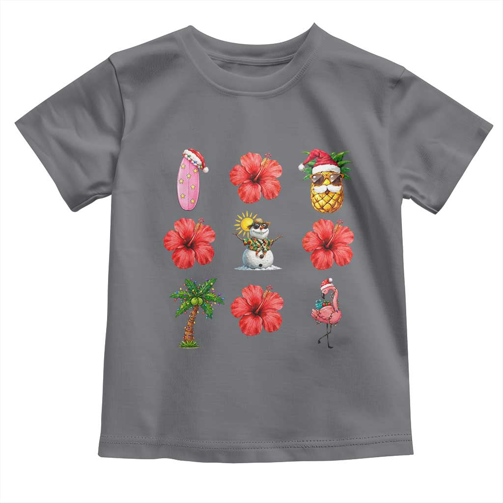 Christmas In July Toddler T Shirt Tropical Summer Beach Party Graphic TS12 Charcoal Print Your Wear