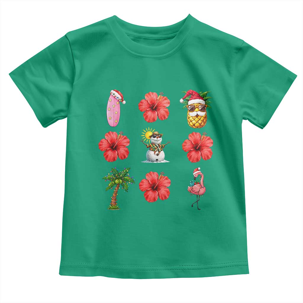 Christmas In July Toddler T Shirt Tropical Summer Beach Party Graphic TS12 Irish Green Print Your Wear