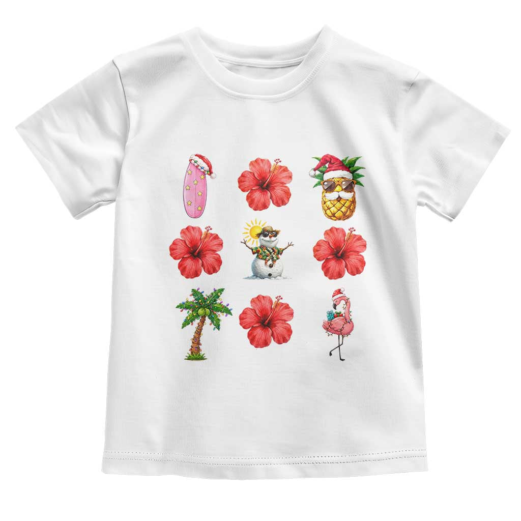 Christmas In July Toddler T Shirt Tropical Summer Beach Party Graphic TS12 White Print Your Wear