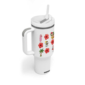 Christmas In July Tumbler With Handle Tropical Summer Beach Party Graphic TS12 Print Your Wear