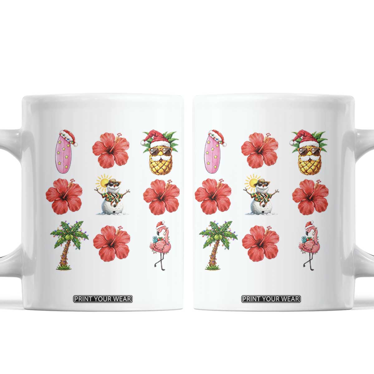 Christmas In July Coffee Mug Tropical Summer Beach Party Graphic