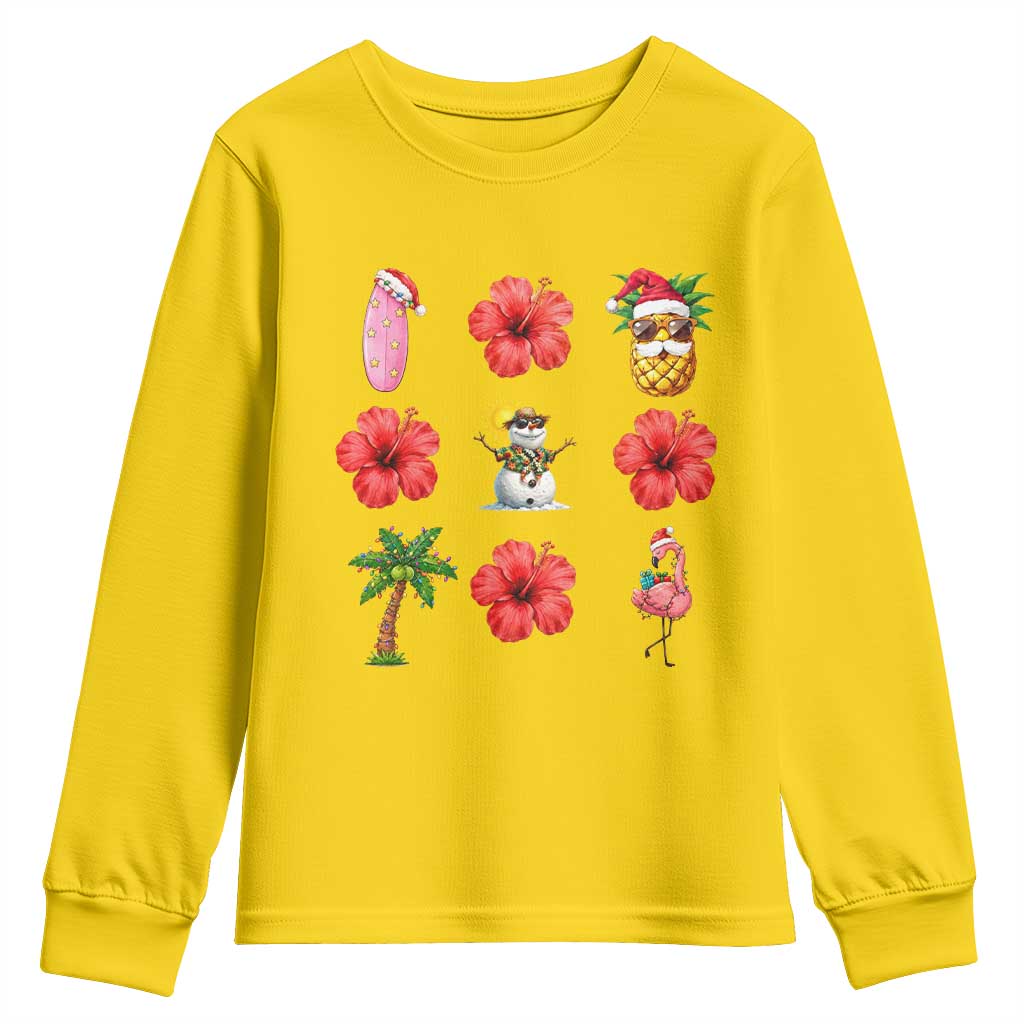 Christmas In July Youth Sweatshirt Tropical Summer Beach Party Graphic TS12 Daisy Print Your Wear