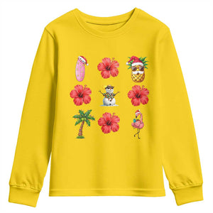 Christmas In July Youth Sweatshirt Tropical Summer Beach Party Graphic TS12 Daisy Print Your Wear