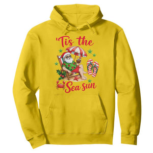 Funny Santa Christmas In July Graphic Hoodie Tis The Sea Sun TS12 Daisy Print Your Wear
