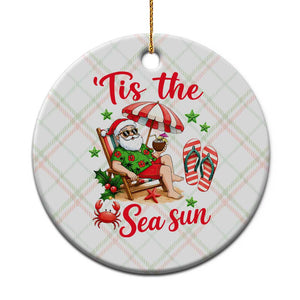 Funny Santa Christmas In July Graphic Ceramic Ornament Tis The Sea Sun TS12 1pc Christmas Plaid Print Your Wear