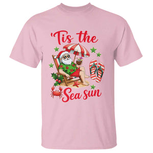 Funny Santa Christmas In July Graphic T Shirt Tis The Sea Sun