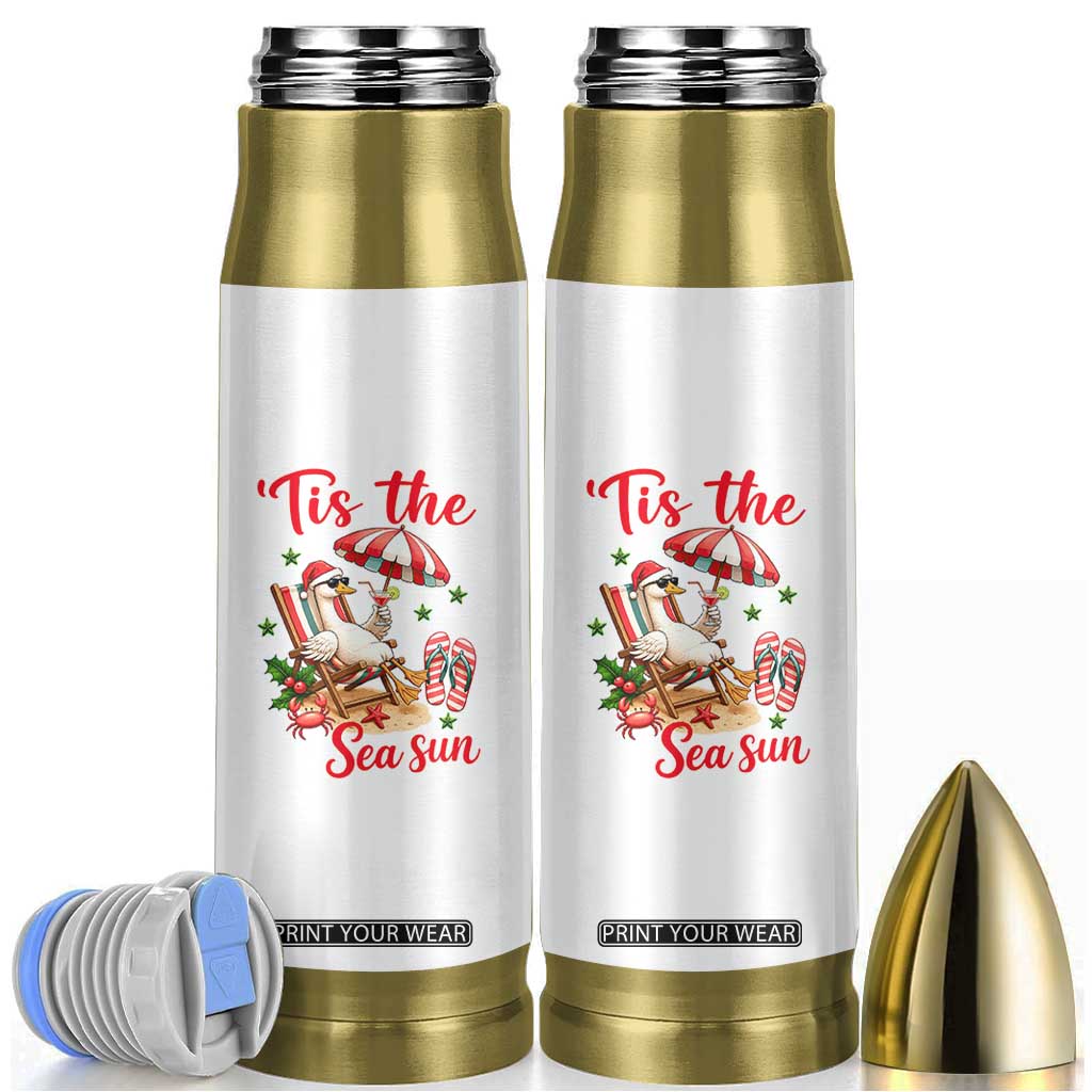 Funny Christmas In July Goose Bullet Tumbler Tropical Summer Beach Party TS12 White Print Your Wear