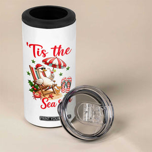 Funny Christmas In July Goose 4 in 1 Can Cooler Tumbler Tropical Summer Beach Party TS12 Print Your Wear