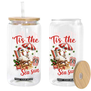 Funny Christmas In July Goose Glass Can Tropical Summer Beach Party TS12 Print Your Wear