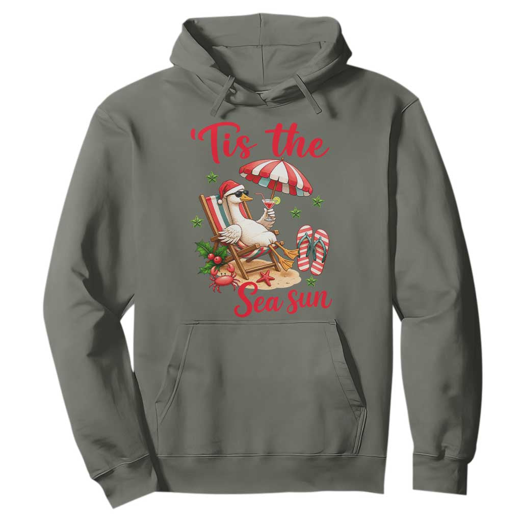 Funny Christmas In July Goose Hoodie Tropical Summer Beach Party