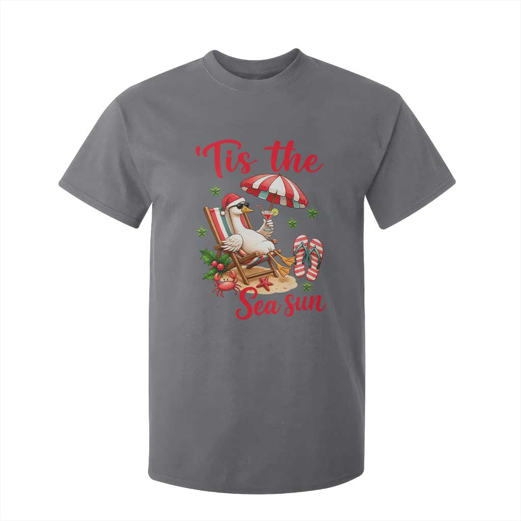 Funny Christmas In July Goose T Shirt For Kid Tropical Summer Beach Party TS12 Charcoal Print Your Wear