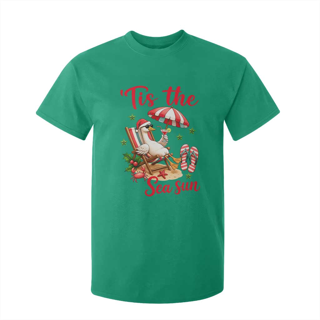 Funny Christmas In July Goose T Shirt For Kid Tropical Summer Beach Party TS12 Irish Green Print Your Wear