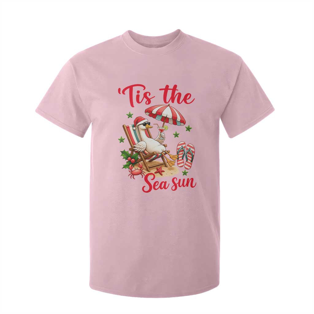 Funny Christmas In July Goose T Shirt For Kid Tropical Summer Beach Party TS12 Light Pink Print Your Wear