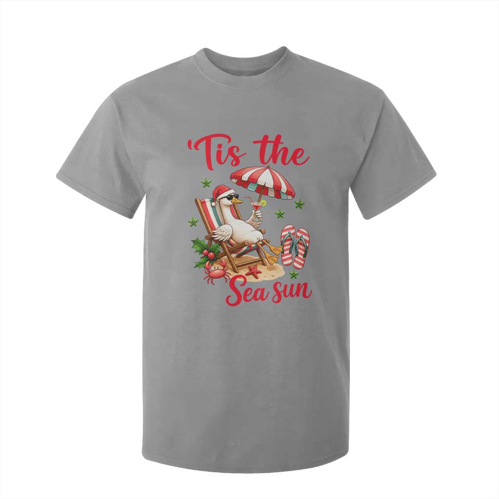 Funny Christmas In July Goose T Shirt For Kid Tropical Summer Beach Party TS12 Sport Gray Print Your Wear
