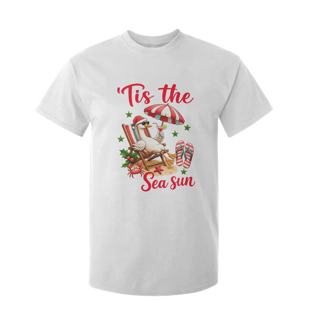 Funny Christmas In July Goose T Shirt For Kid Tropical Summer Beach Party TS12 White Print Your Wear