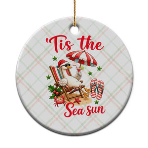 Funny Christmas In July Goose Ceramic Ornament Tropical Summer Beach Party TS12 1pc Christmas Plaid Print Your Wear