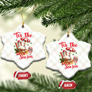Funny Christmas In July Goose Ceramic Ornament Tropical Summer Beach Party TS12 Print Your Wear