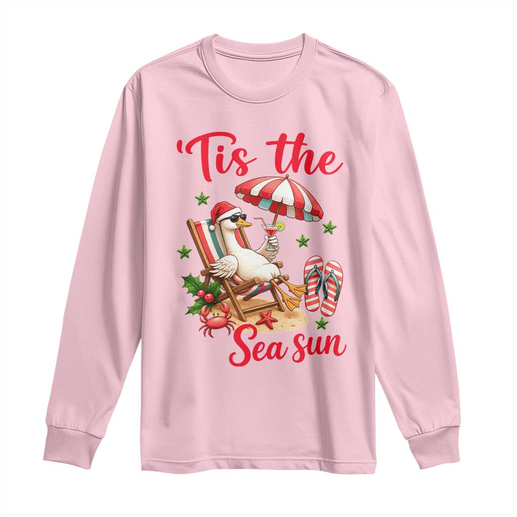 Funny Christmas In July Goose Long Sleeve Shirt Tropical Summer Beach Party TS12 Light Pink Print Your Wear