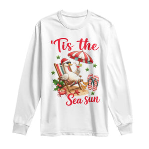 Funny Christmas In July Goose Long Sleeve Shirt Tropical Summer Beach Party TS12 White Print Your Wear