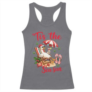 Funny Christmas In July Goose Racerback Tank Top Tropical Summer Beach Party TS12 Charcoal Print Your Wear