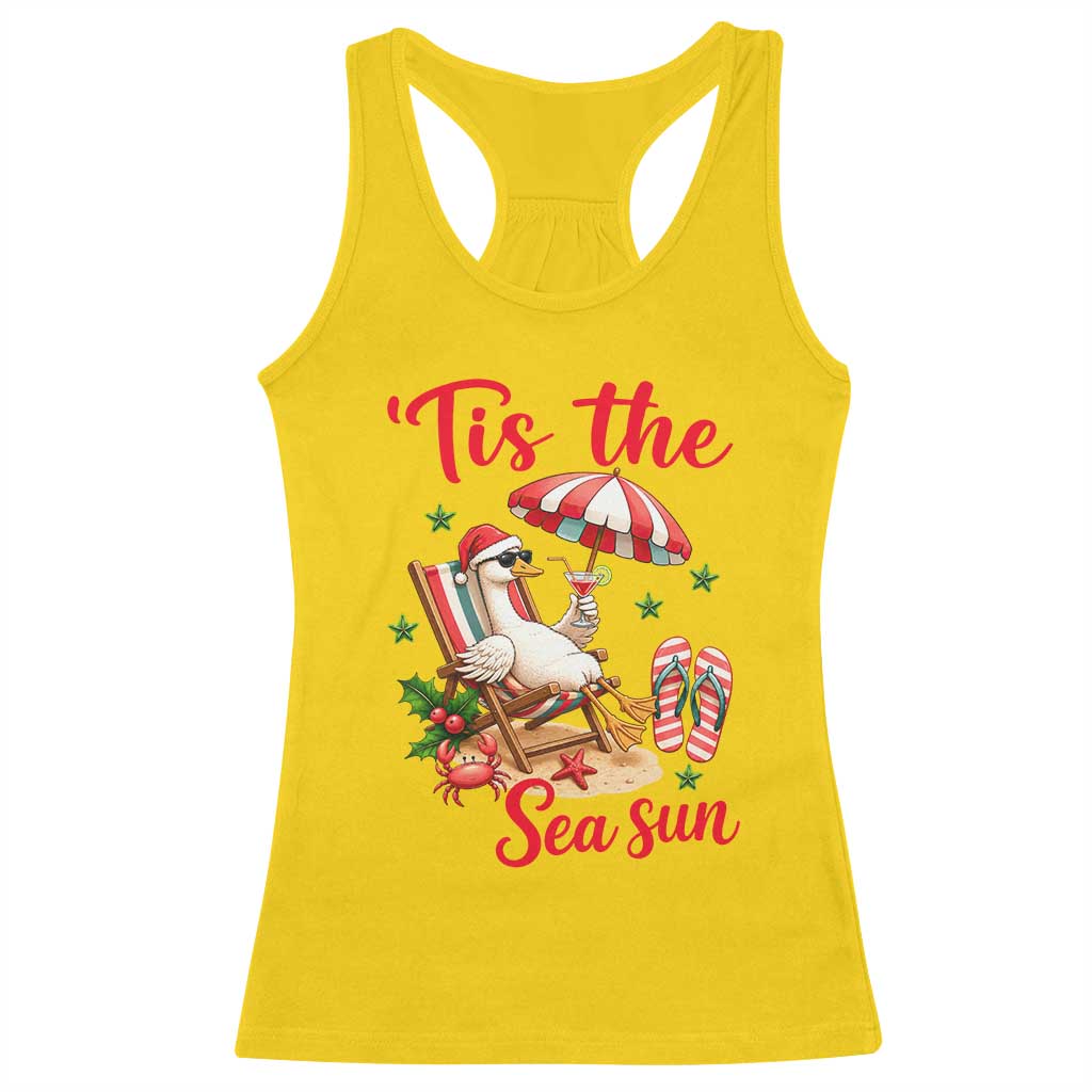 Funny Christmas In July Goose Racerback Tank Top Tropical Summer Beach Party TS12 Daisy Print Your Wear