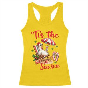 Funny Christmas In July Goose Racerback Tank Top Tropical Summer Beach Party TS12 Daisy Print Your Wear