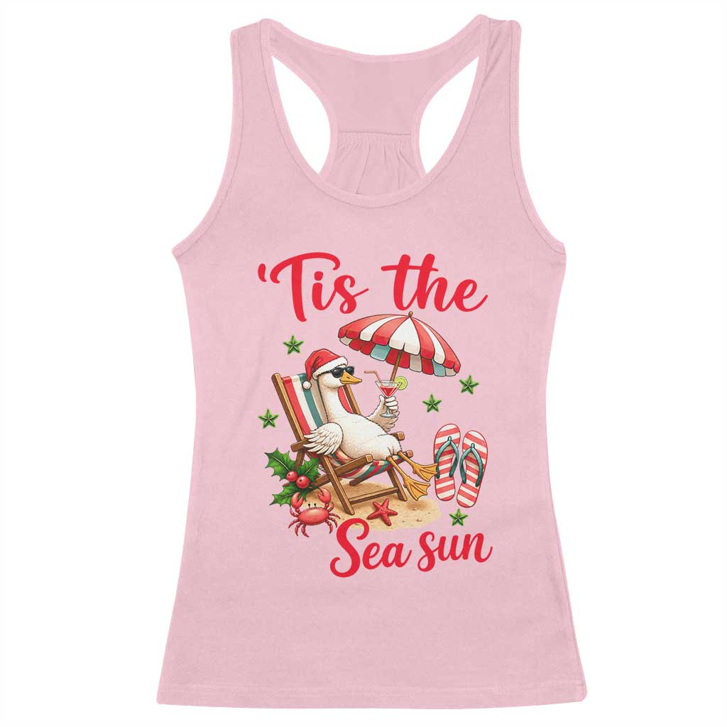 Funny Christmas In July Goose Racerback Tank Top Tropical Summer Beach Party TS12 Light Pink Print Your Wear