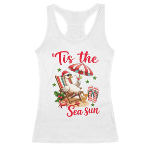 Funny Christmas In July Goose Racerback Tank Top Tropical Summer Beach Party TS12 White Print Your Wear