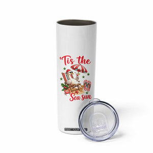 Funny Christmas In July Goose Skinny Tumbler Tropical Summer Beach Party TS12 Print Your Wear