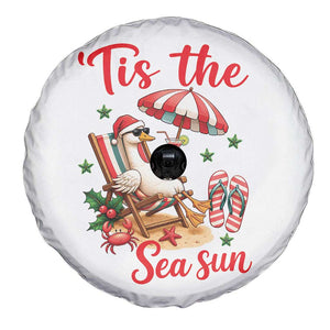 Funny Christmas In July Goose Spare Tire Cover Tropical Summer Beach Party TS12 Print Your Wear
