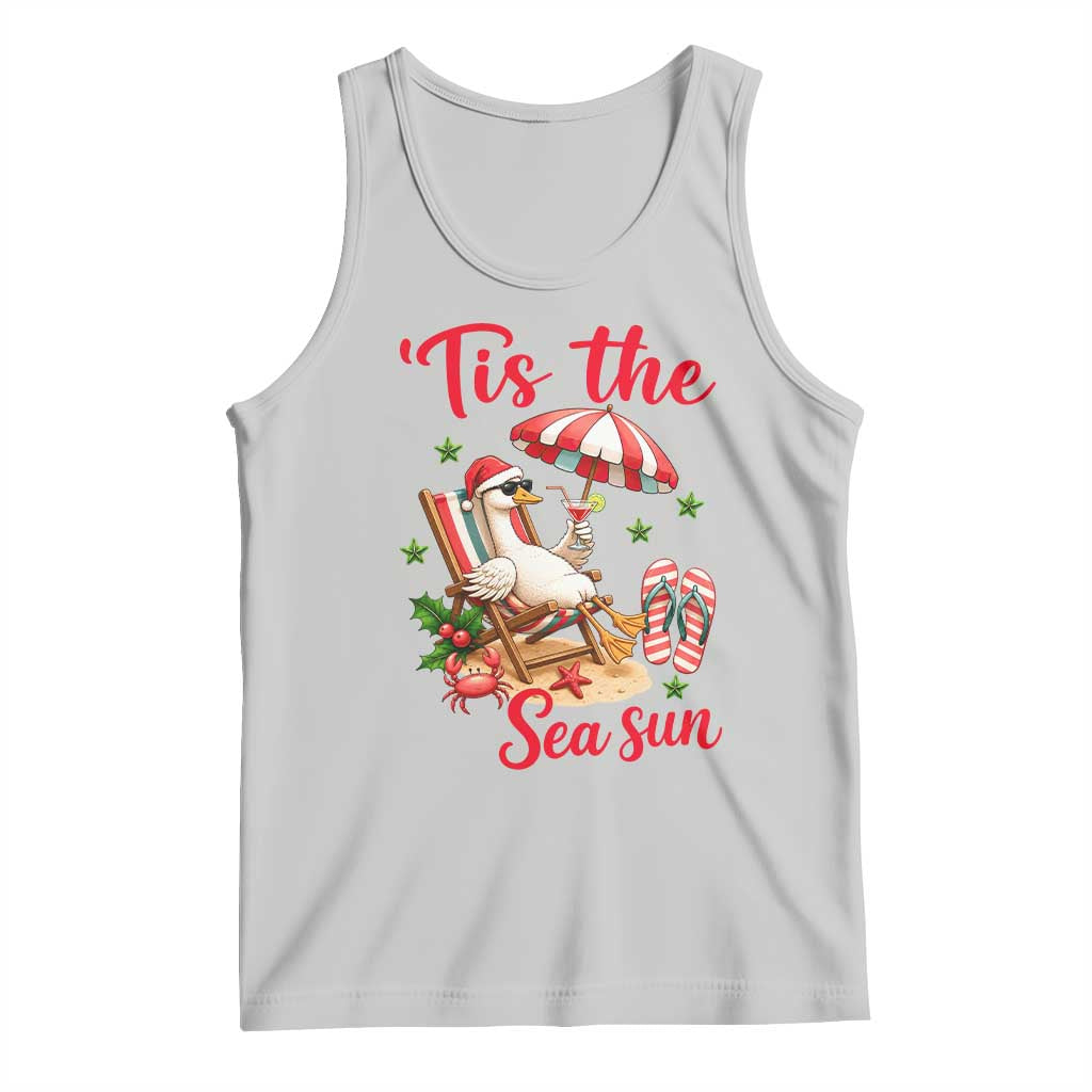 Funny Christmas In July Goose Tank Top Tropical Summer Beach Party TS12 Ash Print Your Wear