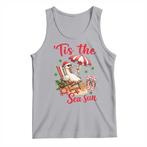 Funny Christmas In July Goose Tank Top Tropical Summer Beach Party TS12 Athletic Heather Print Your Wear