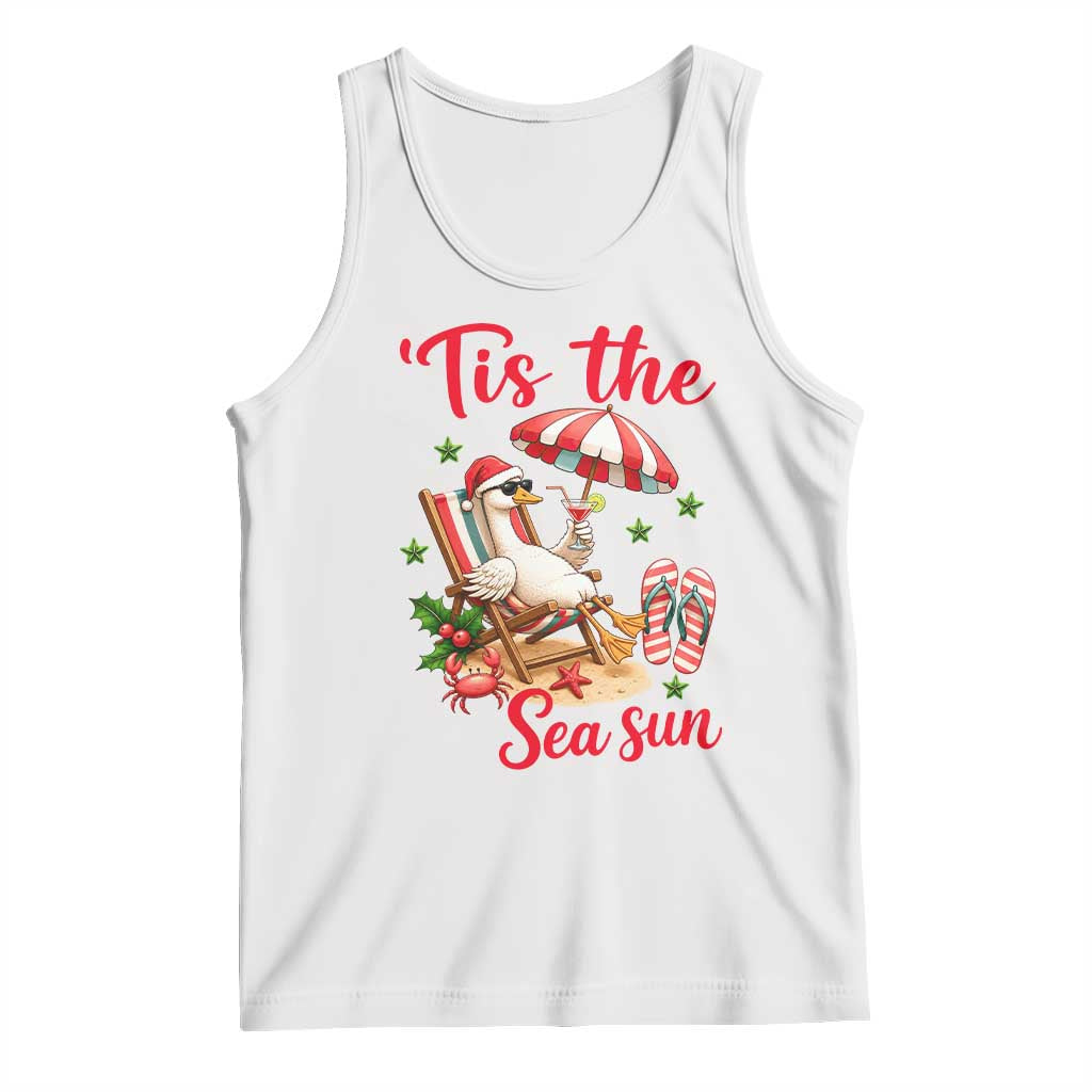 Funny Christmas In July Goose Tank Top Tropical Summer Beach Party TS12 White Print Your Wear