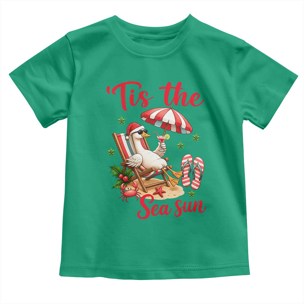 Funny Christmas In July Goose Toddler T Shirt Tropical Summer Beach Party TS12 Irish Green Print Your Wear