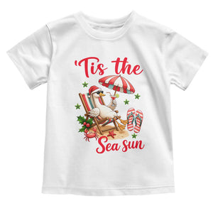 Funny Christmas In July Goose Toddler T Shirt Tropical Summer Beach Party TS12 White Print Your Wear