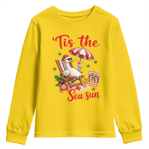 Funny Christmas In July Goose Youth Sweatshirt Tropical Summer Beach Party TS12 Daisy Print Your Wear